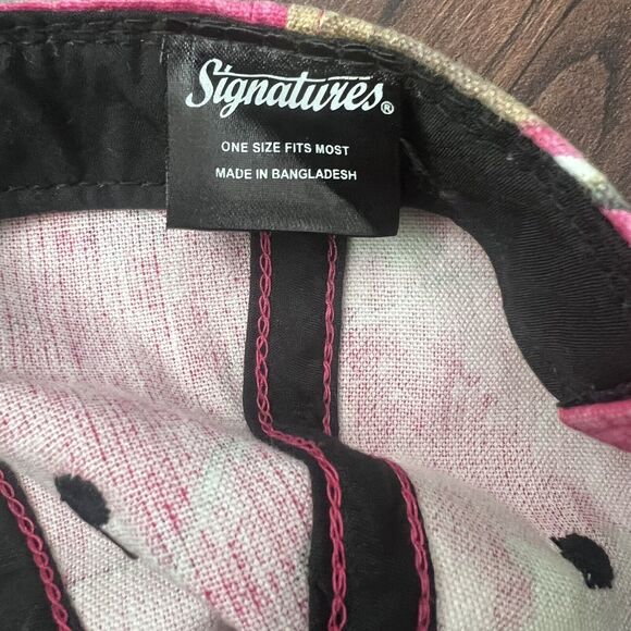 Realtree Hot Pink Camo Hat 6 Panel Curved Bill Adjustable Soft Cotton - Picture 8 of 11